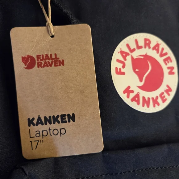 NWT Fjallraven Kanken 17"  Laptop Backpack Black - Picture 7 of 11